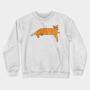 Laying Orange Tabby Cat Crewneck Sweatshirt